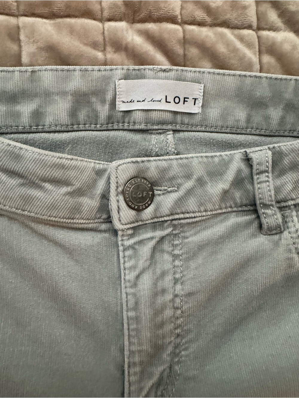 LOFT Soft Blue Corduroy Skinny Jeans Size 27/4 - Picture 3 of 8
